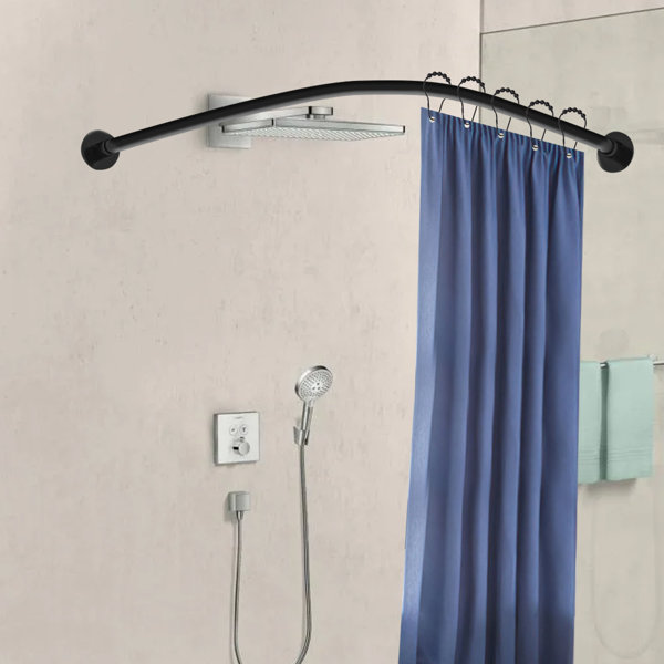 YINXIER 37.4" Adjustable LShaped Fixed Shower Curtain Rod & Reviews
